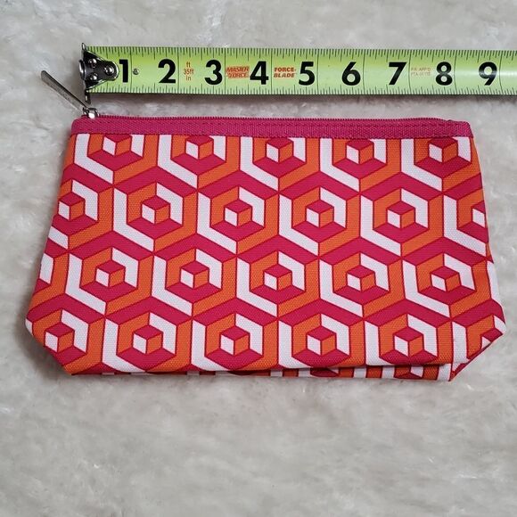 Jonathan Adler for Clinique Pink and Orange Geometric Cosmetic Bag - Picture 3 of 7